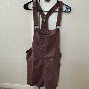 Aerie Mauve Denim Overalls